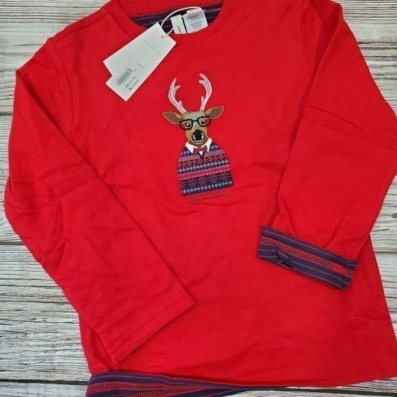 Janie and Jack Reversible Holiday Top Size 5 NWT - Picture 2 of 5